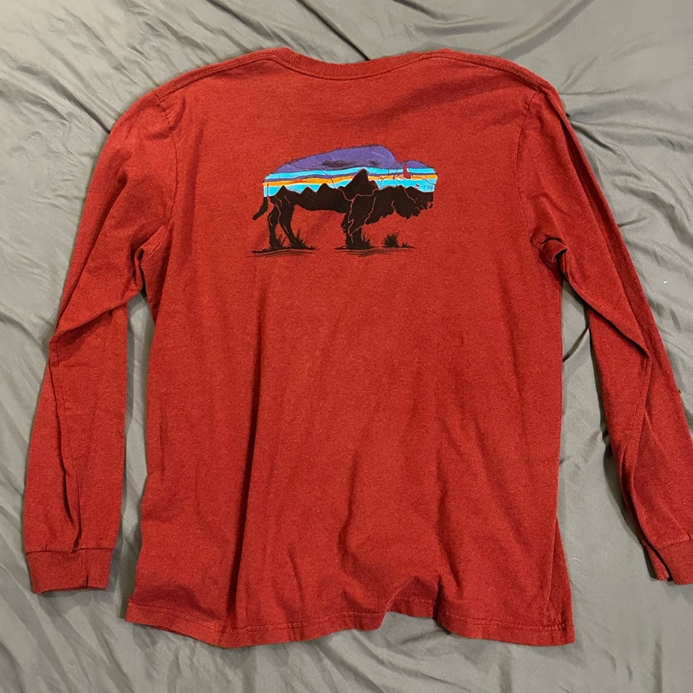 Patagonia Buffalo Logo Long Sleeve Tee